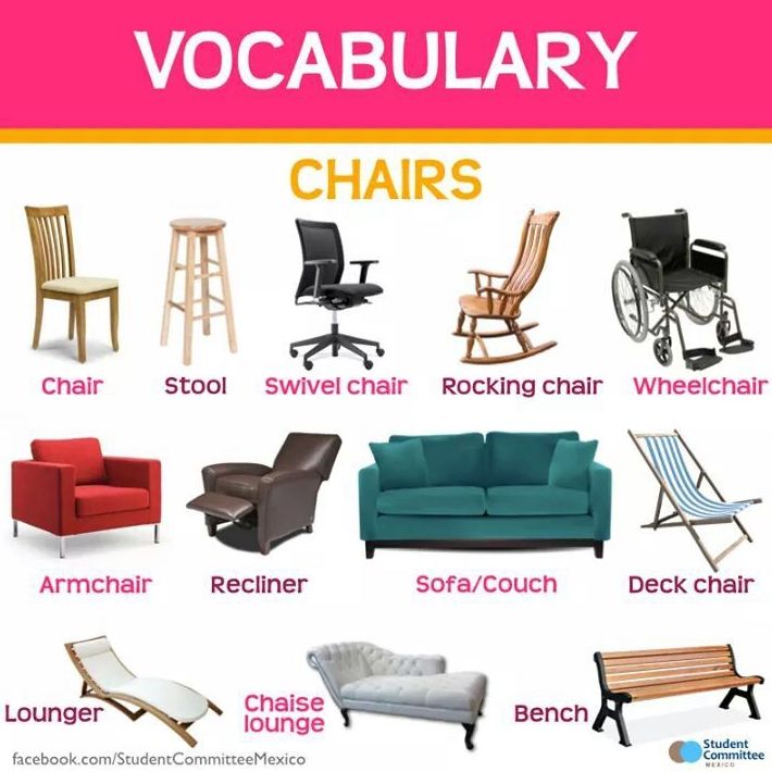 Vocabulary: chairs }}