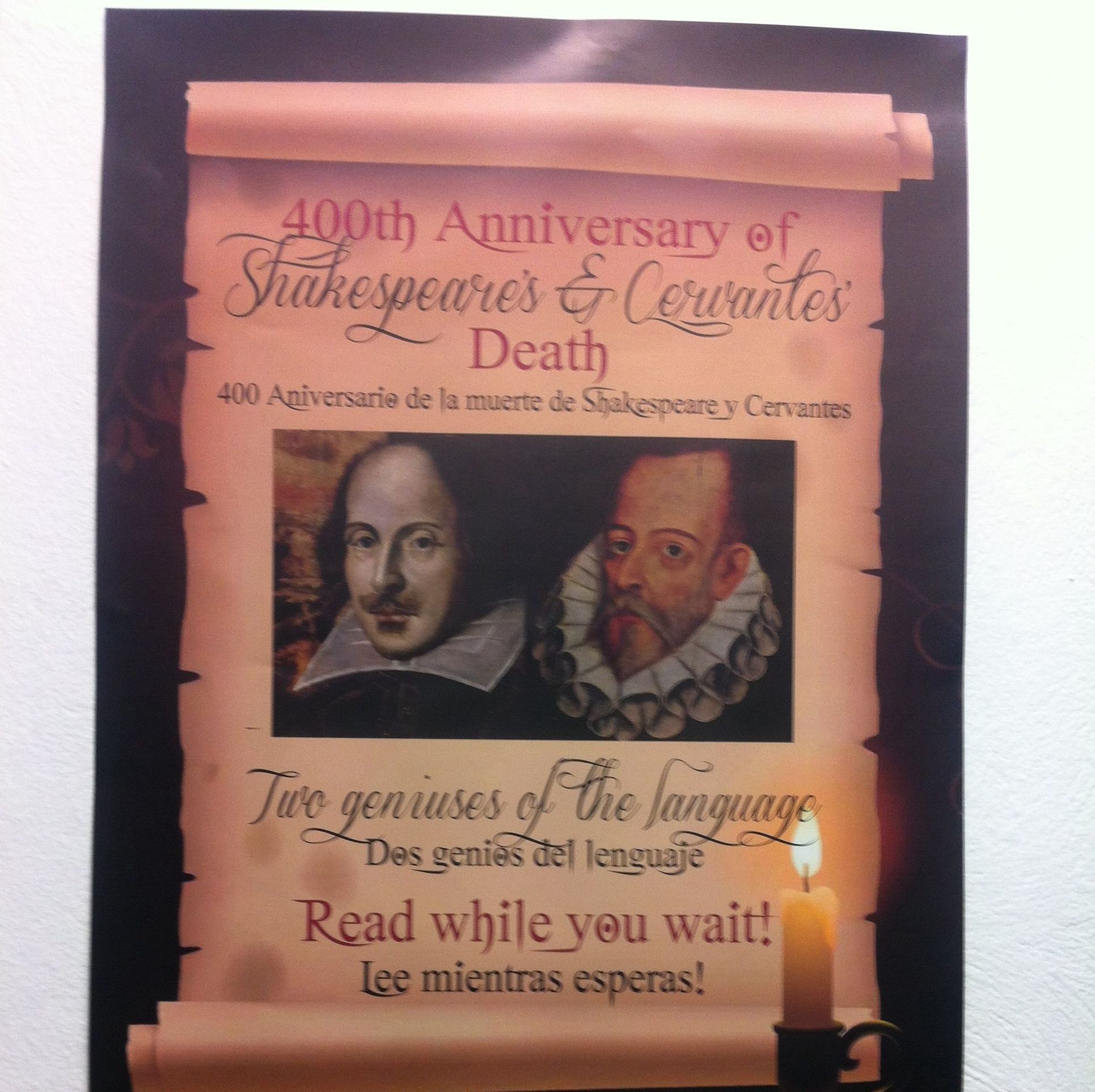 Nuestro rinconcito en homenaje a dos genios del lenguaje en el 400 aniversario de su muerte