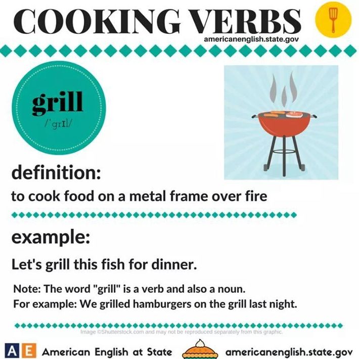 Cooking verbs: Grill