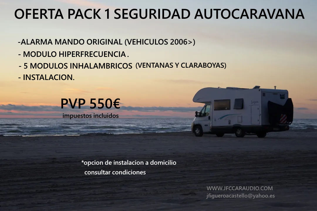 Pack 1 - Seguridad autocaravana: Servicios de JFC Car Audio }}