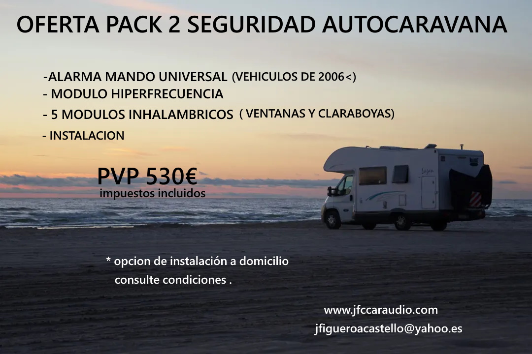 Pack 2 - Seguridad autocaravana: Servicios de JFC Car Audio }}