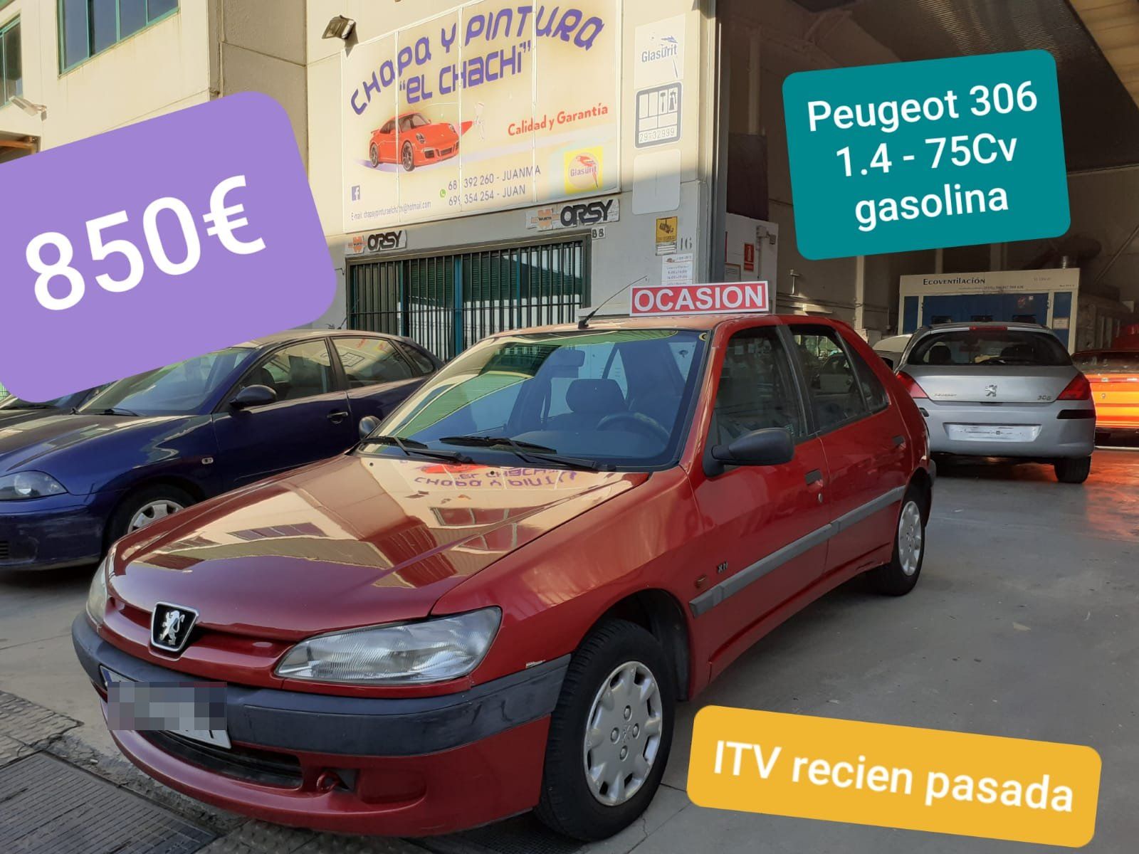 Ocasión Peugeot 306 1.4-75Cv gasolina. El Chachi Málaga Ocasión Peugeot 306 1.4-75Cv gasolina. El Chachi Málaga
