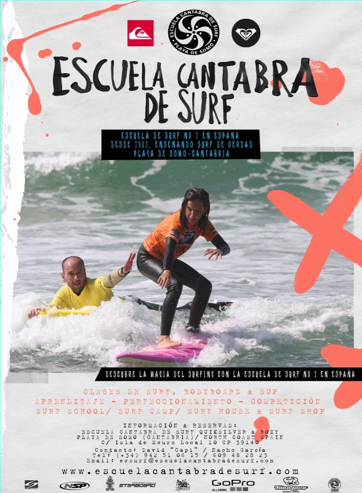 ESCUELA CANTABRA DE SURF QUIKSILVER ROXY }}