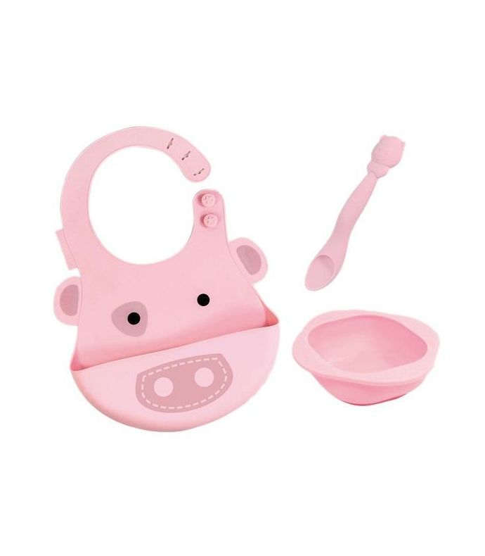 Set Alimentacion Silicona Marcus & Marcus - Pig: Productos de Mister Baby Set Alimentacion Silicona Marcus & Marcus - Pig: Productos de Mister Baby