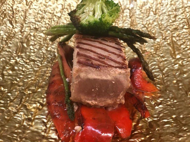 Tuna with winter vegetables
